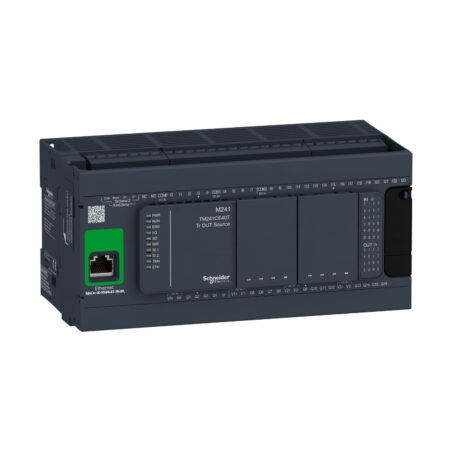 TM241CE40T, PLC MODICON M241, 24DI(PNP/NPN) 24VDC, 16DO(PNP), ETHERNET + 2 SERIAL, 24VDC