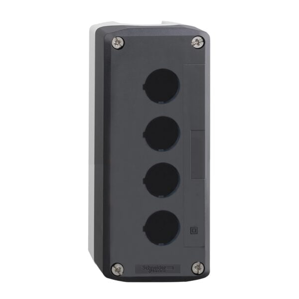 XALD04. CAJA GRIS 4 ORIFICIOS