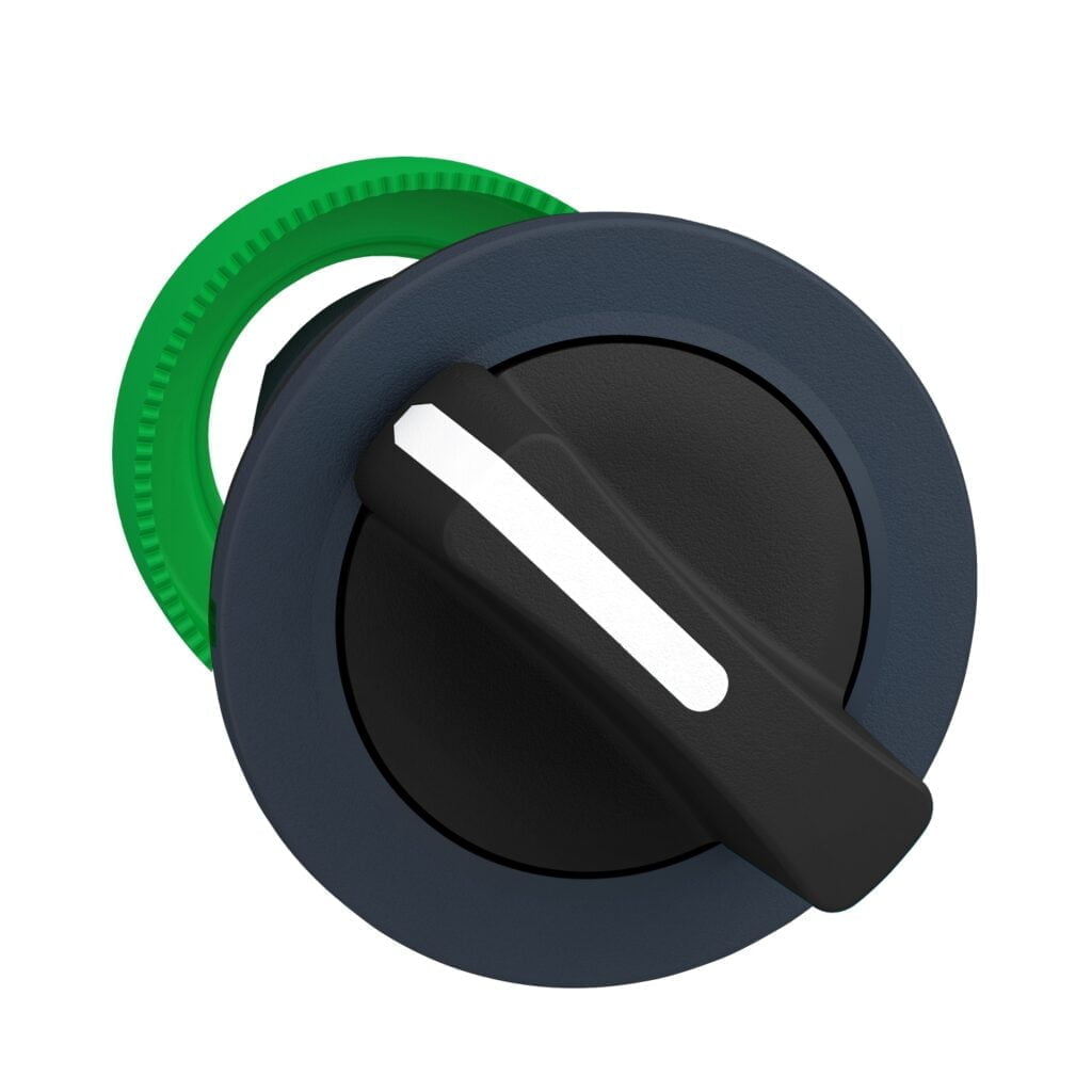 ZB5FD2. CABEZAL NEGRO DE SELECTOR MANETA CORTA