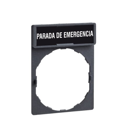 ZBY2430, PORTAETIQUETA 30X40MM, ETIQUETA 8X27MM, PARADA DE EMERGENCIA