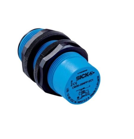 CM30-25NPP-EC1, SENSOR CAPACITIVO M30 NO RASANTE, ALC. 25mm PNP/NA+NC CONEX. M12, 4 PINES, IP69K MAT. PBT