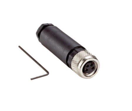 DOS-0804-G, CONECTOR RECTO HEMBRA M08, 4 PINES, IP67 DOS-0804-G, CONECTOR RECTO HEMBRA M08, 4 PINES, IP67