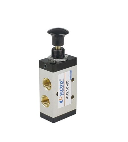 4R210-08, VALVULA NEUMATICA ROTATIVA MANUAL 5/2 VIAS, G1/4″, 0-0.8MPA