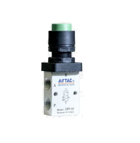 S3PP-08GT, PULSADOR SALIENTE DE 1/4» NPT NC, VERDE