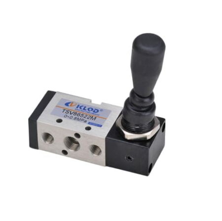 TSV86521S, VALVULA MANUAL 5/2 VIAS, NO, G1/8″, 0-0.8MPA, TIPO RESET RESORTE